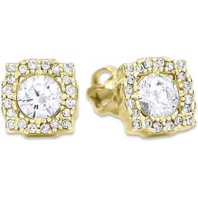 Soliter Štvorcové zlaté náušnice 239 001 00975