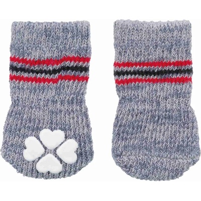 TRIXIE Dog Socks S-M - Меки чорапи за кучета с неплъзгаща се подметка, 2 броя