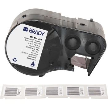 Brady M5-194-481 / 170886, 22.86 mm, Polyester, черно копиране / бял фон (170886)