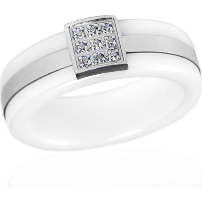 BM Jewellery Dámský keramický prsten se zirkonem S53130
