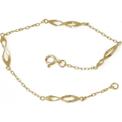 Zlatnictví Zlatíčko zlatý náramek anker se symbolem nekonečna 000.00003