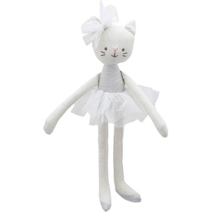 The Puppet Company Парцалена кукла Котка, в бяло, серия Танцьорите на Wilberry, 35 см