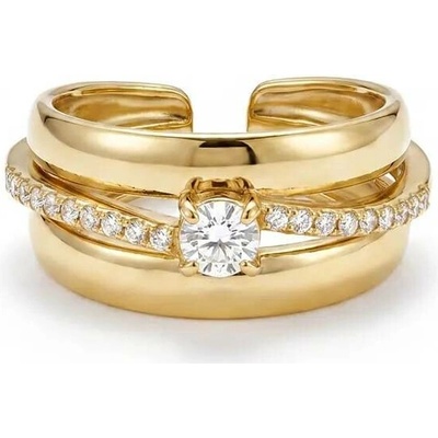 Elanis Jewel Pozlacený prsten Aura z chirurgické oceli EJ00867
