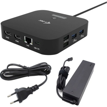 i-Tec USB-C Dual HDMI Docking Station with Power Delivery 100W + Universal Charger 100W C31DUALHDMIDPD100