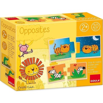 Image 1 of Goula Дървен пъзел Goula - Противоположностите с Лъвчето Лео (53437)