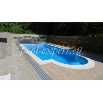 POOL EXPERT Правоъгълен басейн Styropool 800 х 400 х 150 см с римска стълба