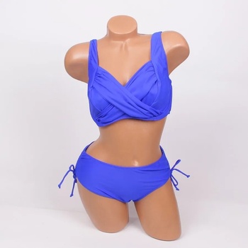 Image 1 of Макси бански в синьо с кръстосан ефект на чашките