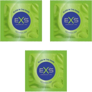 EXS Condoms Glow - светещ кондом (3 бр. ) - lovesexshop