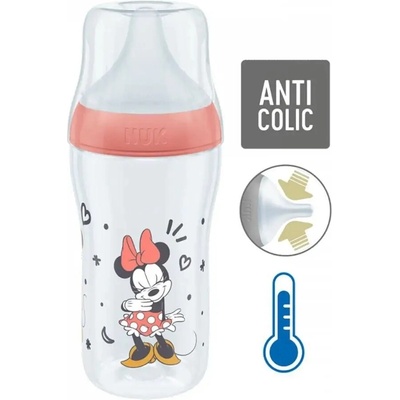 Nuk Perfect Match Mickey kojenecká láhev Mouse s teplotou Control šedá 260 ml