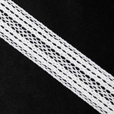 Bavlněná krajka 25mm 727389 bílá - metráž – Zboží Dáma