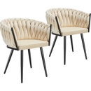 Jídelní židle Tectake 405532 Astano písková 6 ks