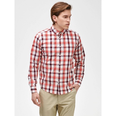 Gap košeľa untucked poplin červená