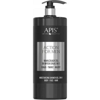 Apis Action For Men Hydratačný telový čistiaci gél 3v1 1000 ml