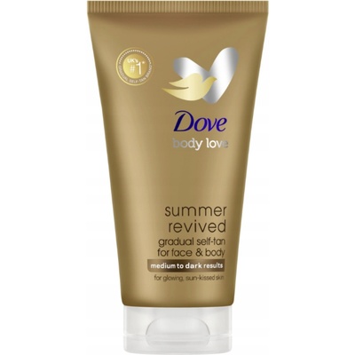 Dove samoopaľovacie telové a pleťové mlieko Summer revived Medium to dark 75 ml