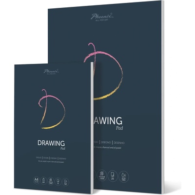 Phoenix blok NA KRESBU A PASTEL DRAWING PAD 160 GSM 25 listov A4