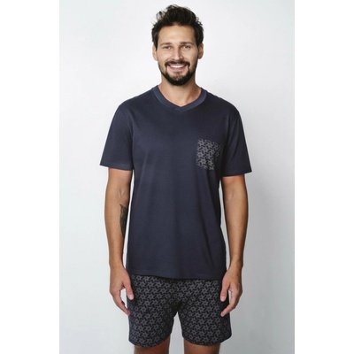 Italian Fashion Diaz pánské pyžamo krátké tm.modré
