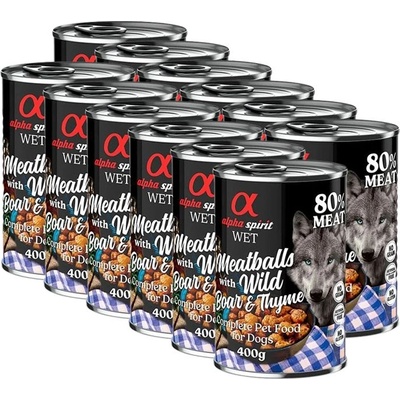 Alpha Spirit Meatballs - Дивеч с мащерка 12 x 400 г