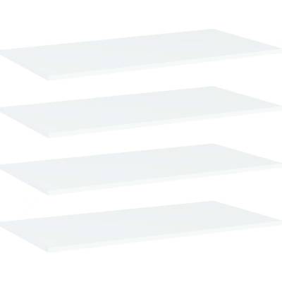 vidaXL Рафтове за етажерка, 4 бр, бели, 80x40x1, 5 см, инженерно дърво (805330)