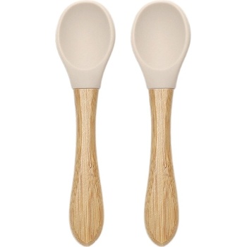 Lorelli Силиконови лъжички с бамбук Lorelli - Natural, 2 броя, Beige (10230680005)