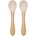 Lorelli Силиконови лъжички с бамбук Lorelli - Natural, 2 броя, Beige (10230680005)