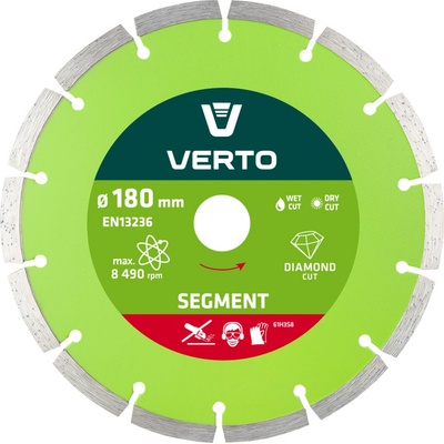 Verto Diamantový kotúč 180 x 22.2 mm 61H3S8