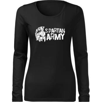DRAGOWA Slim дамска тениска с дълъг ръкав, Аристон, черна, 160г/м2 (8351)