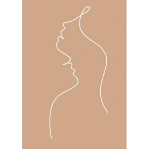 Veronika Boulová Постер 29x41 cm Lovers Line Art - Veronika Boulová (vboulova.12)