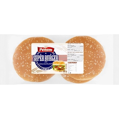 PENAM Žemle Hamburger so sezamom 4 ks bal. 300g