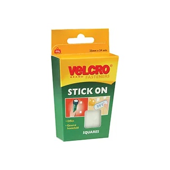 Image 1 of Velcro Лепенки велкро 25х25мм 24бр черни