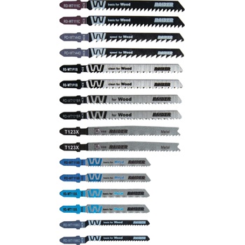 Raider Нож за зеге дърво&метал "t" 16бр. к-т (155416)