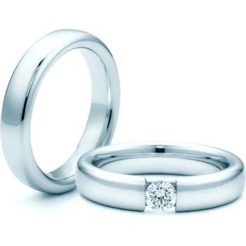 Image 1 of SAVICKI Сватбени халки: бяло злато, кръгли. 4.5 мм