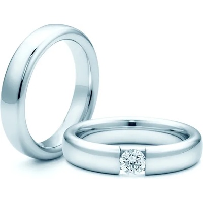 SAVICKI Сватбени халки: бяло злато, кръгли. 4.5 мм