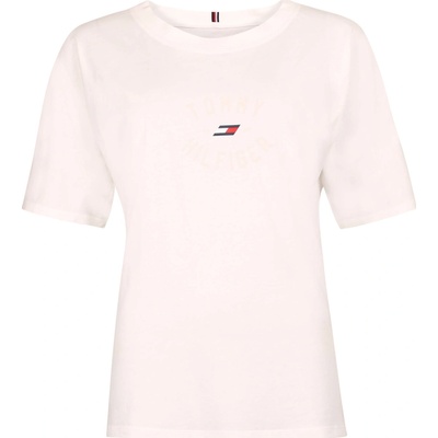 Tommy Hilfiger Dámske tričko RELAXED TH GRAPHIC TEE biela