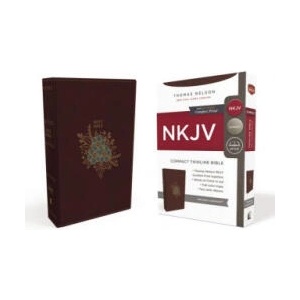 NKJV, Thinline Bible, Compact, Leathersoft, Burgundy, Red Letter, Comfort Print | Thomas Nelson (ISBN: 9780718075552)