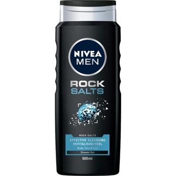 Nivea Rock Salts Shower Gel - Душ гел за мъже за лице, коса и тяло с ревитализиращи соли 500мл