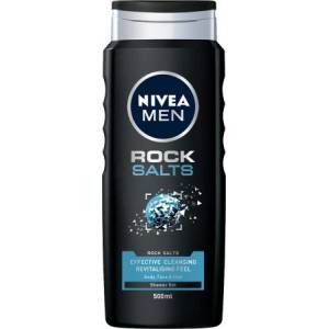 Nivea Rock Salts Shower Gel - Душ гел за мъже за лице, коса и тяло с ревитализиращи соли 500мл