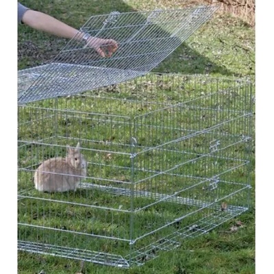 KERBL Метално ограждение - клетка за двор 115х115х65 см, БЕЗ покривало, Германия - 82823