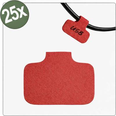 Quadrios 26CA788 26CA788 kabelové značení 40 x 20 mm Barva aktivního pole: červená počet štítků: 25