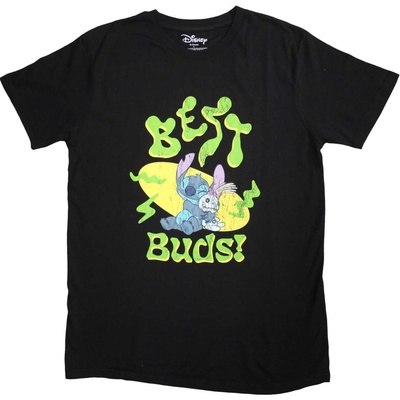 Tričko Lilo & Stitch Stitch Best Buds čierna
