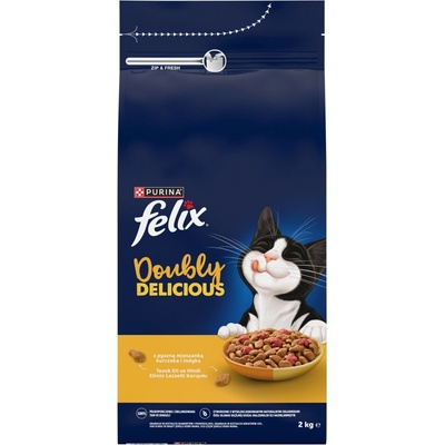 Felix Doubly Delicious s lahodnou zmesou kuracieho a morčacieho mäsa 2 kg
