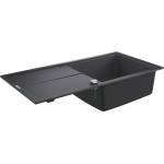 GROHE - Композитна мивка K400 с автоматичен сифон, 100x50 cm, гранит черно 31641AP0 (31641AP0) Мивка за вграждане