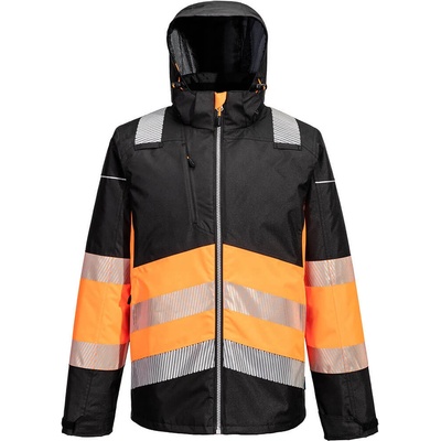 Portwest hi-vis pw3 pw364 / Мъжко светлоотразително водоустойчиво зимно яке - оранжево/черно xxxl (pw364obrxxxl)