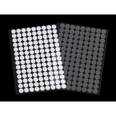 Suchý zip samolepicí kolečka Ø10 mm Varianta: 7 transparent, Balení: 1 karta – Zboží Mobilmania