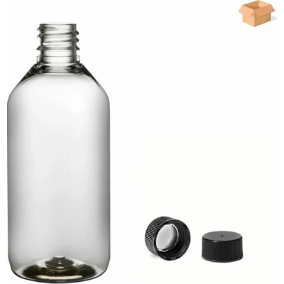Via Plastová lahvička čirá s černým uzávěrem 115 ml 400 ks