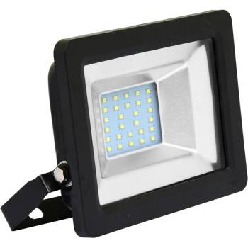 Ecolite Černý LED reflektor 20W city s čidlem 5000K denní bílá