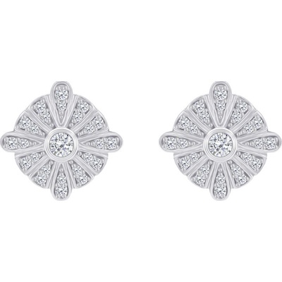 Eppi Strieborné náušnice plné lab-grown diamantov Melveen E44295