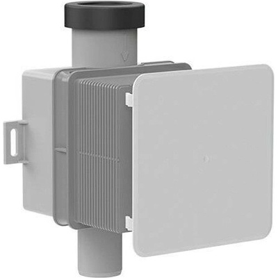 HL podomítková zápachová uzávěrka ke klimatizačním jednotkám DN32 - 100x100 mm, kryt bílý 110x110 mm HL138N