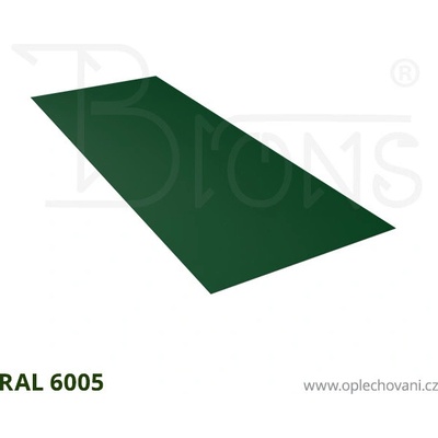 Brons Rovinný plech 750 x 2000 mm tmavě zelená
