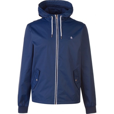 Original Penguin Men's Ratner Water and Wind Resistant Hooded Long Sleeve Rain Anorak - Navy 413
