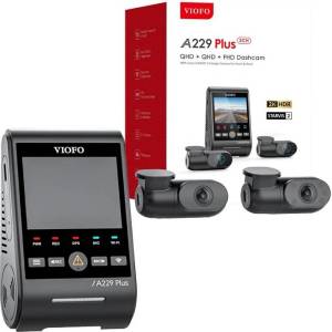  VIOFO VIOFO A229 PLUS видеорегистратор, 3CH, 2K + 1080p, WiFi, GPS, черен (A229 Plus 3CH)